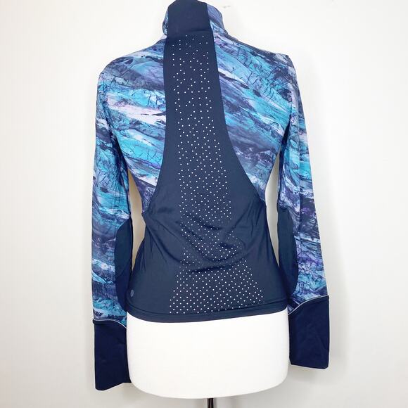 Lululemon New Route Half Zip Black/Frozen Island Multi Size 4 - Picture 2 of 8